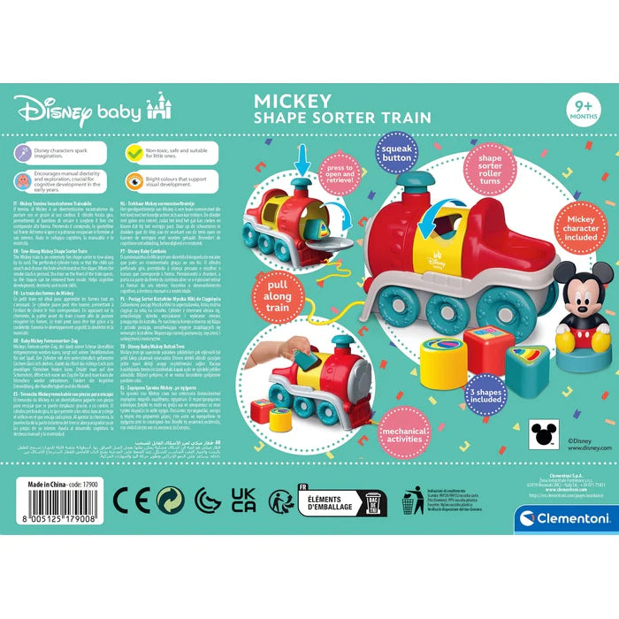 Tren Encajaformas Baby Mickey – Tren Remolcable Educativo 10m+ | Disney