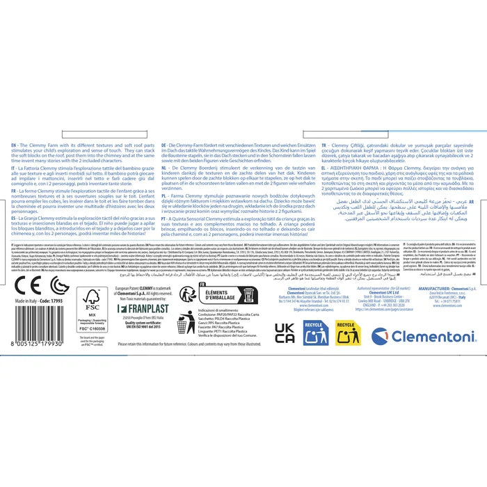 Clemmy Granja Sensorial – Set de Juego con Bloques Blanditos 6-36m | Clementoni