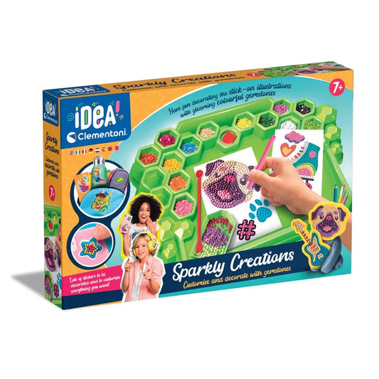 Idea Sparkly Creations – Crea pegatinas 3D con gemas de colores | Juego creativo 7+ años