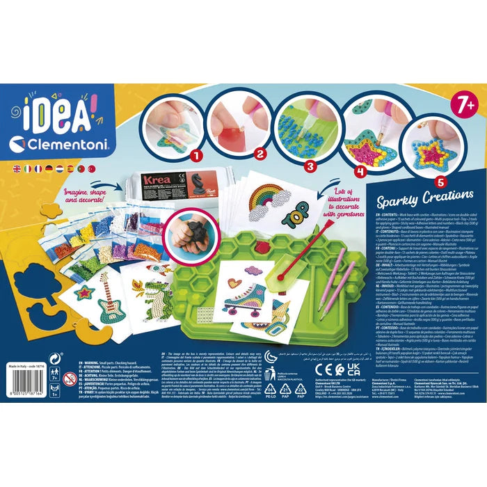 Idea Sparkly Creations – Crea pegatinas 3D con gemas de colores | Juego creativo 7+ años