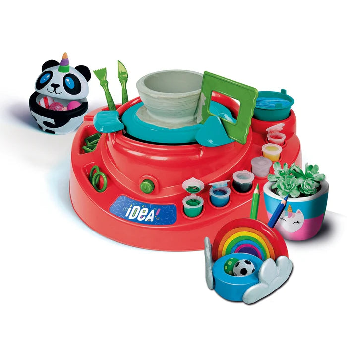 Idea Taller de Alfarería – Torno eléctrico y arcilla 500 g | Juego creativo 7+ años