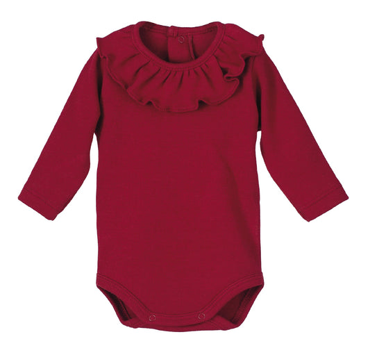 Body Titan body cuello volante bebe granate 1-36 meses colección Calamaro