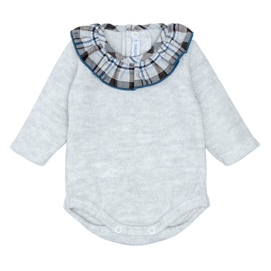 Body Malpica gris con cuello de cuadros – Calamaro