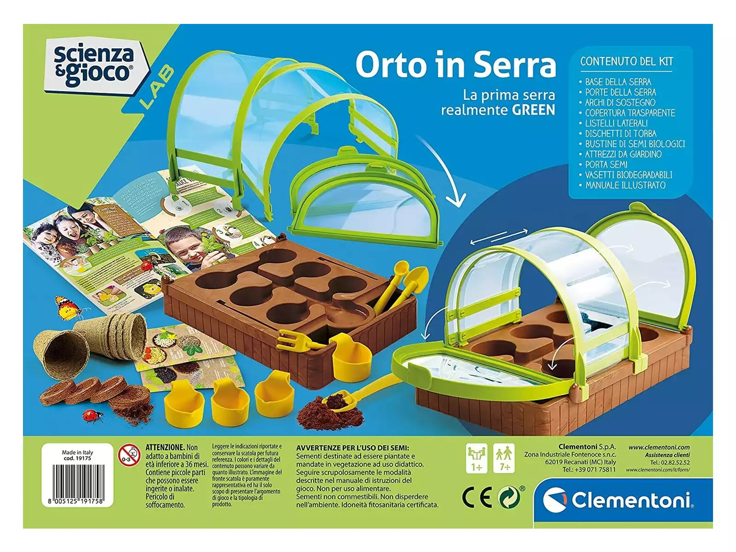 Clementoni- Eco Invernadero, Juego Científico de Botánica, Invernadero Infantil, Juguete en Español a Partir de 8 años (55423)