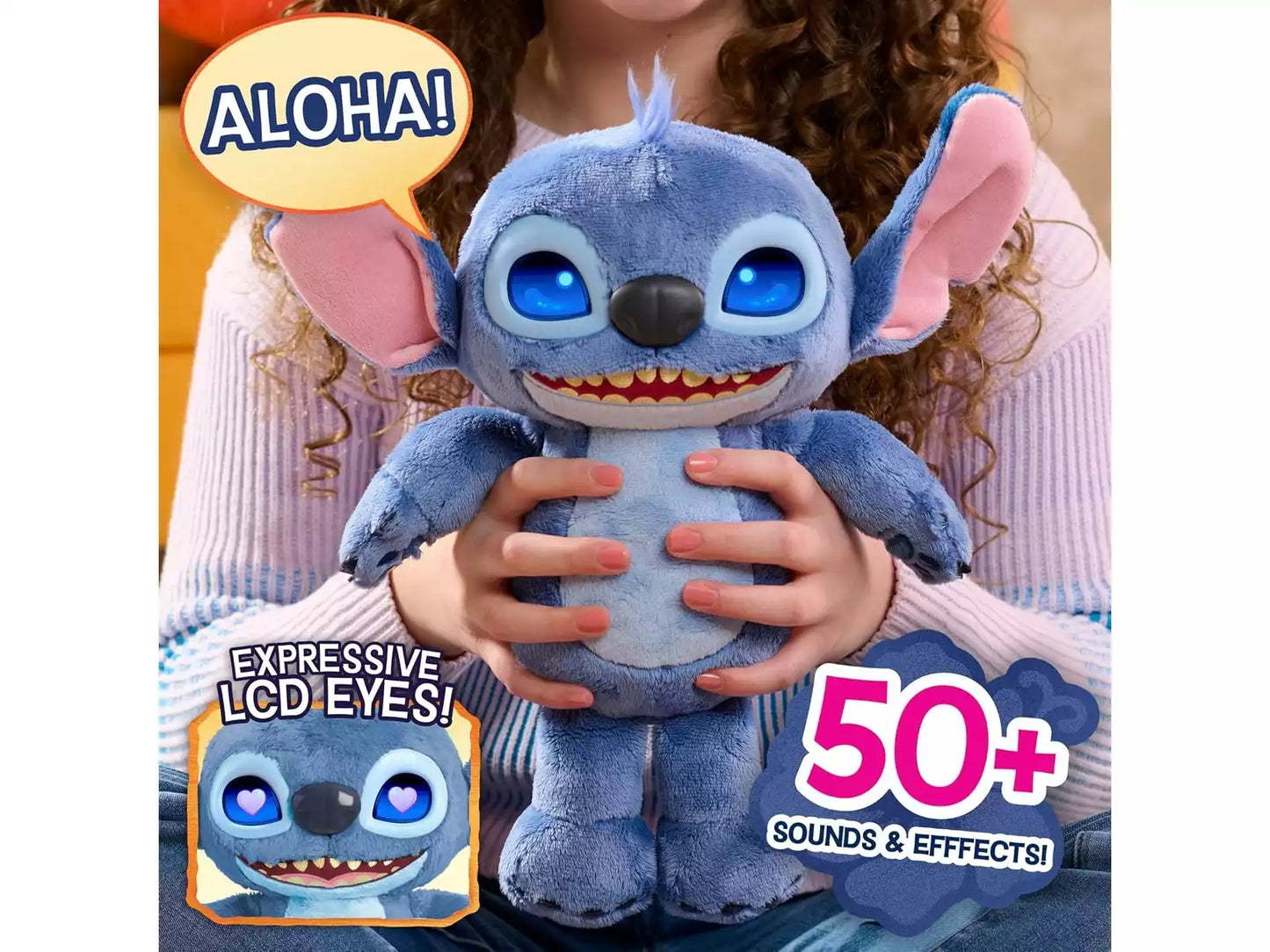 Stitch – Muñeco Interactivo Muchos Estados de Ánimo (30 cm)💙🌀 Disney