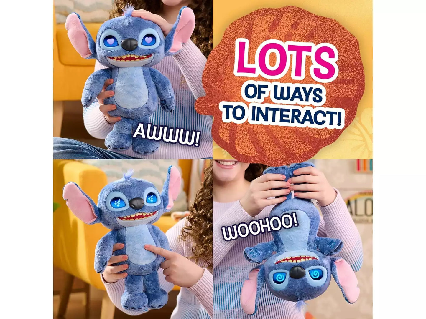 Stitch – Muñeco Interactivo Muchos Estados de Ánimo (30 cm)💙🌀 Disney