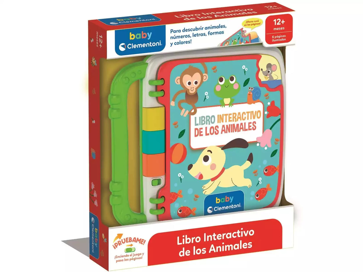 Libro Interactivo Cucú Amigos Animales 📚🐾 Baby Clementoni –(+12 meses)
