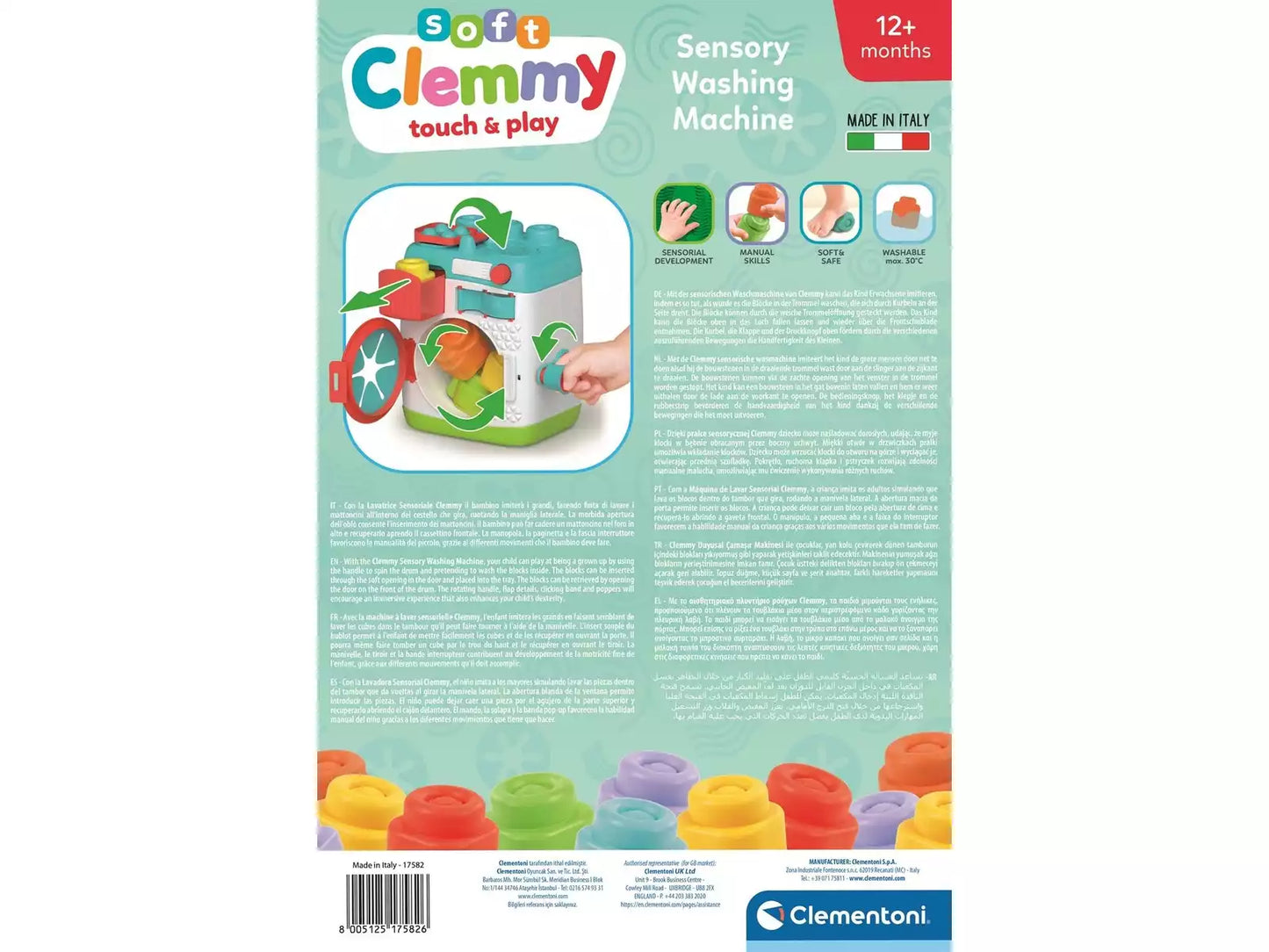 Lavadora Sensorial con 6 Bloques (+12 meses)  Ref.: 17582 | Colección Clemmy Soft 🧼👶 Clemmy