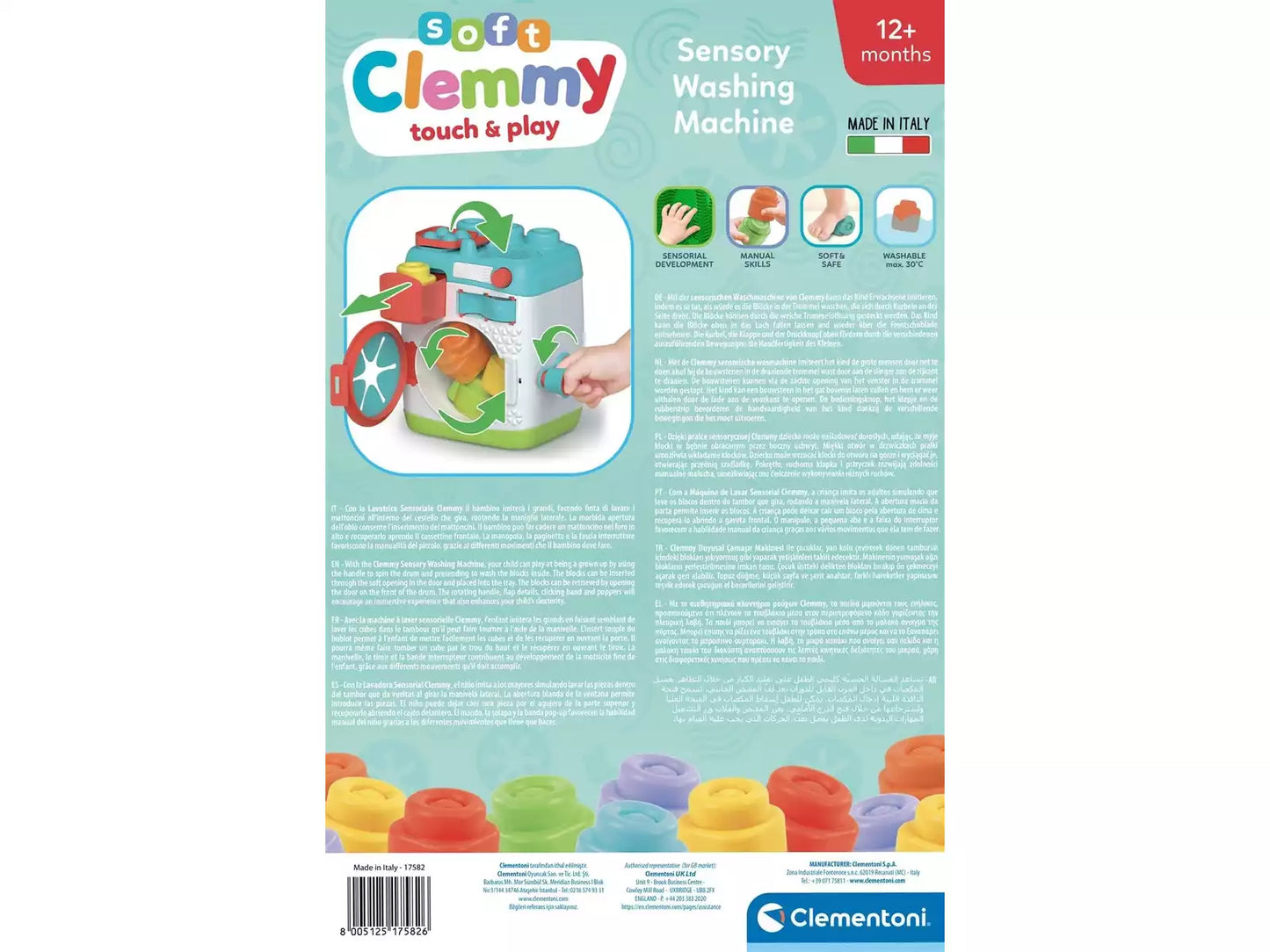 Lavadora Sensorial con 6 Bloques (+12 meses)  Ref.: 17582 | Colección Clemmy Soft 🧼👶 Clemmy