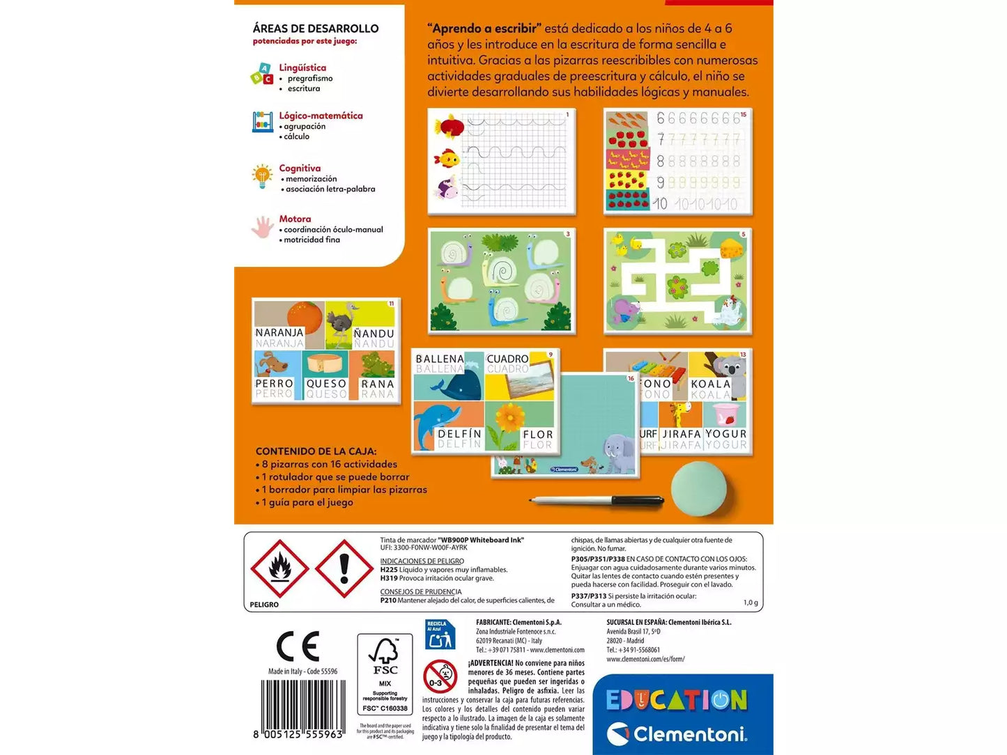 Education Aprendo a Escribir (4-6 años)✏️📚 Clementoni