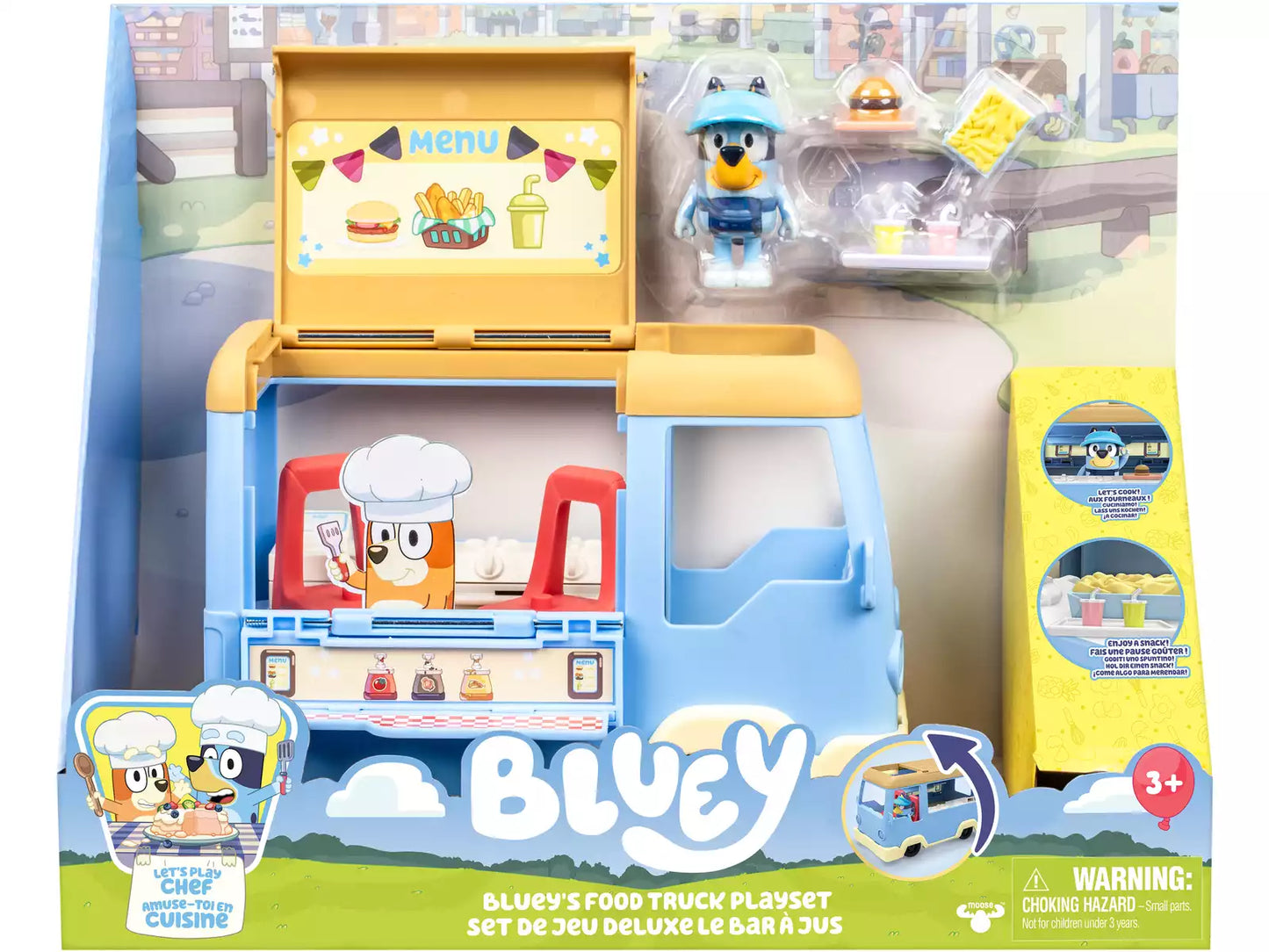 Food Truck Bluey Set de Juego Camión de Comida Transformable Bluey Moose