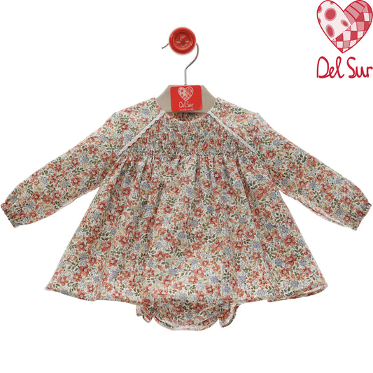 Jesusín bebé niña floral + cubrepañal | Del Sur 1-36 meses 🌸