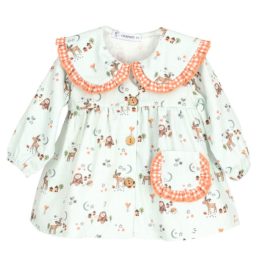 Vestido Simún Calamaro niña | 100% algodón | Tallas 6 meses a 6 años
