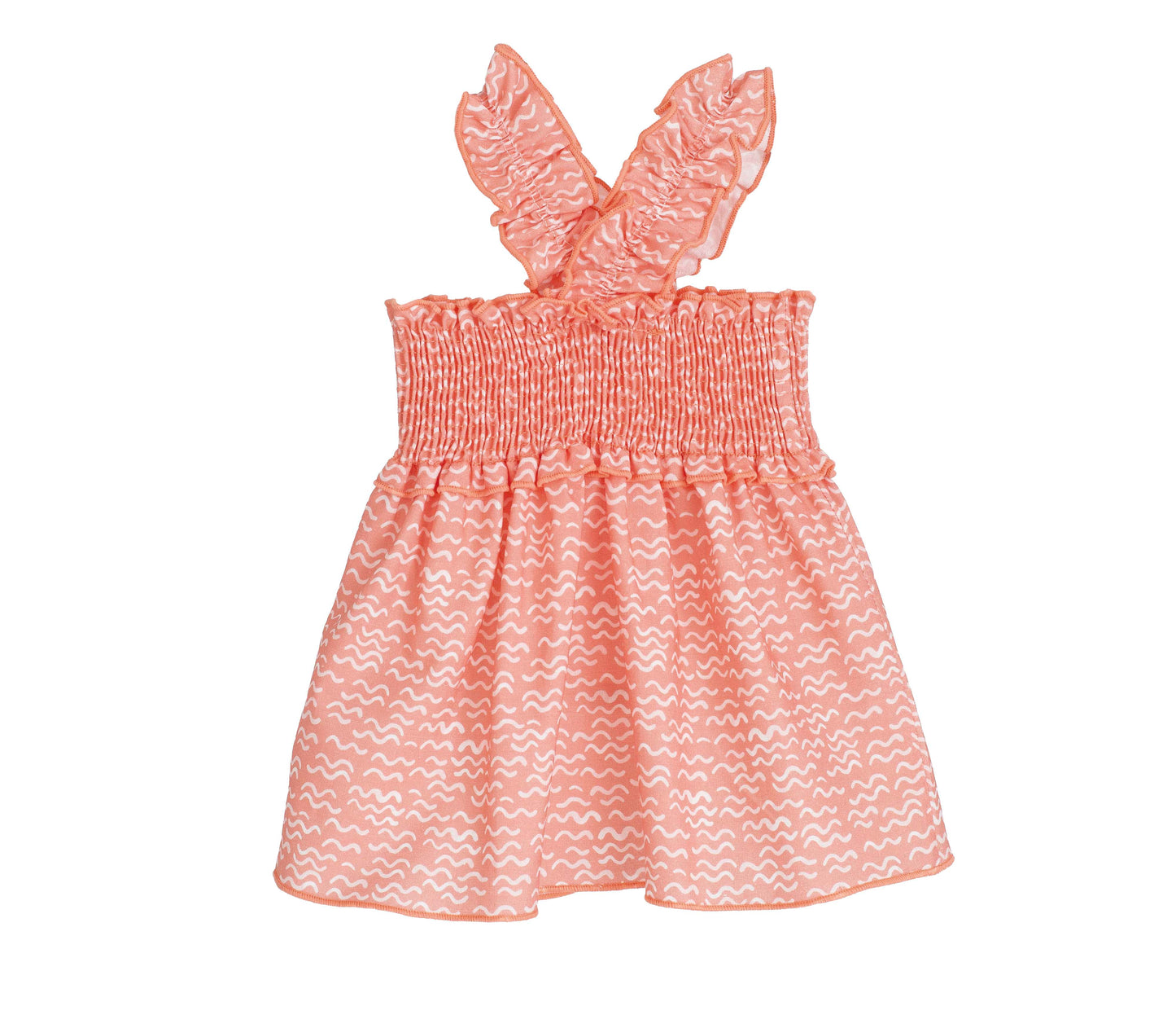 Vestido niña Calamaro familia Sikar coral bebé y niña