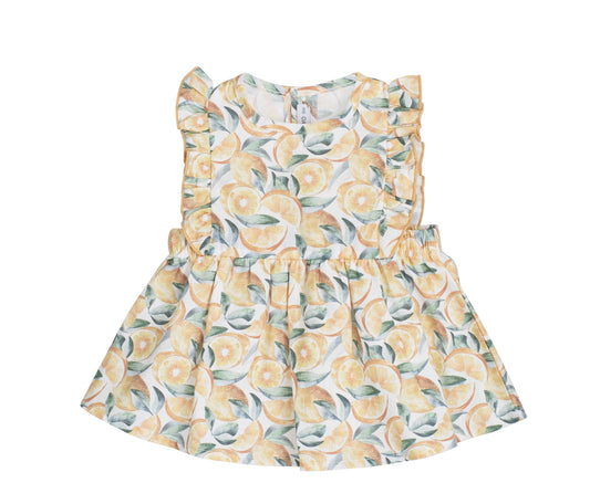 Vestido bebé y niña Indore con estampado cítrico 6 meses 10 años