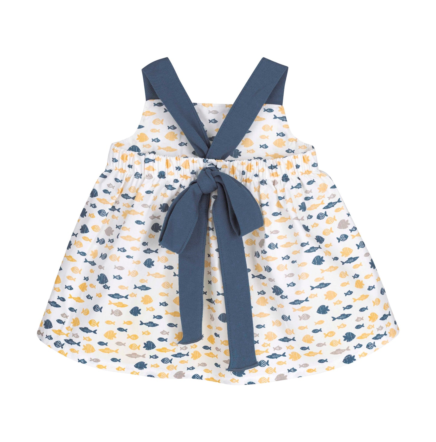 Vestido Peces con lazo infantil 6 meses-6 años Colección baño Calamaro