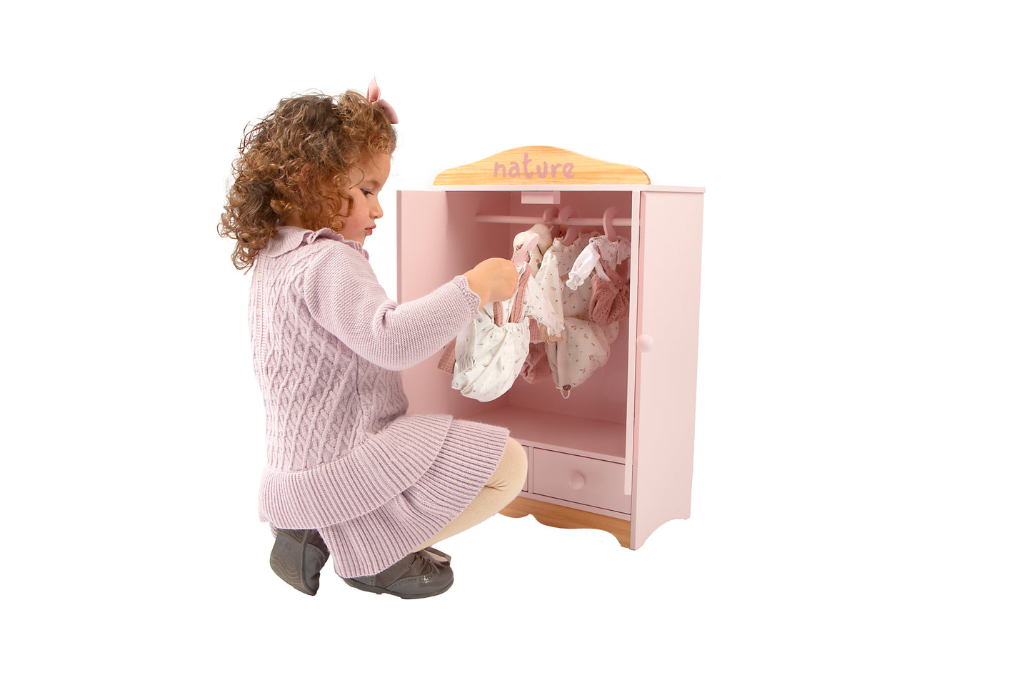 Armario Nature de madera con 2 cajones y 5 perchas – Colección Nature 🪵