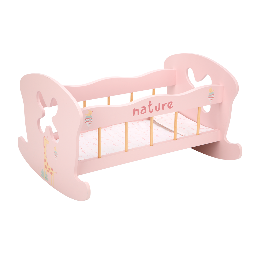 Cama balancín Nature de madera con almohada y colcha – Colección Nature 🪵