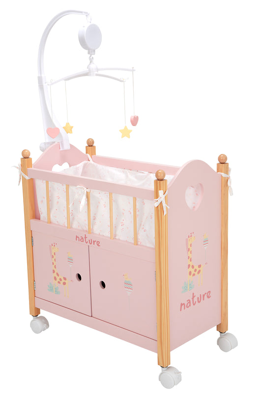 Cuna / Armario Nature de madera con carrusel – Colección Nature 🪵✨