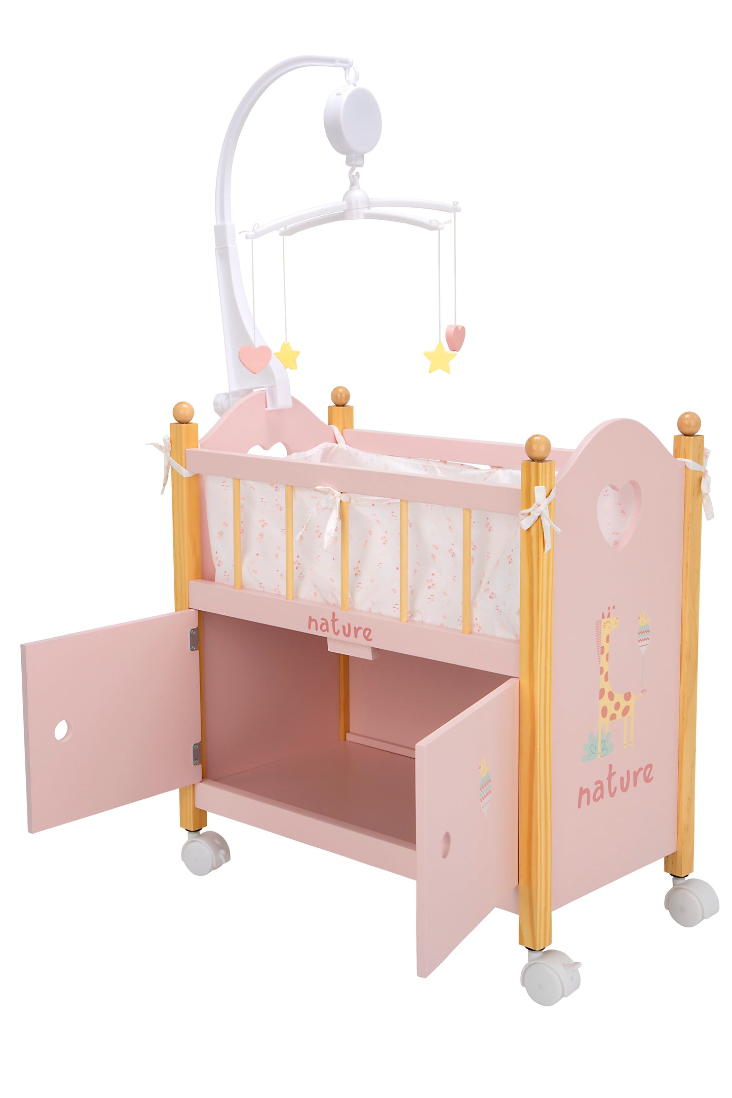 Cuna / Armario Nature de madera con carrusel – Colección Nature 🪵✨