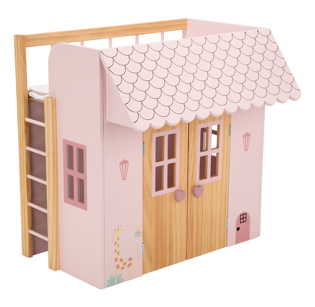 Cama-casita de madera de la colección NATURE. Medidas: 50x39x50 cm Arias