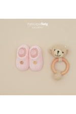 Botitas Bebé Rosa de Punto con Medalla Pangasa 100% Algodón – Colección Verano