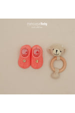 Botitas Bebé Coral de Punto con Medalla Pangasa 100% Algodón – Colección Verano