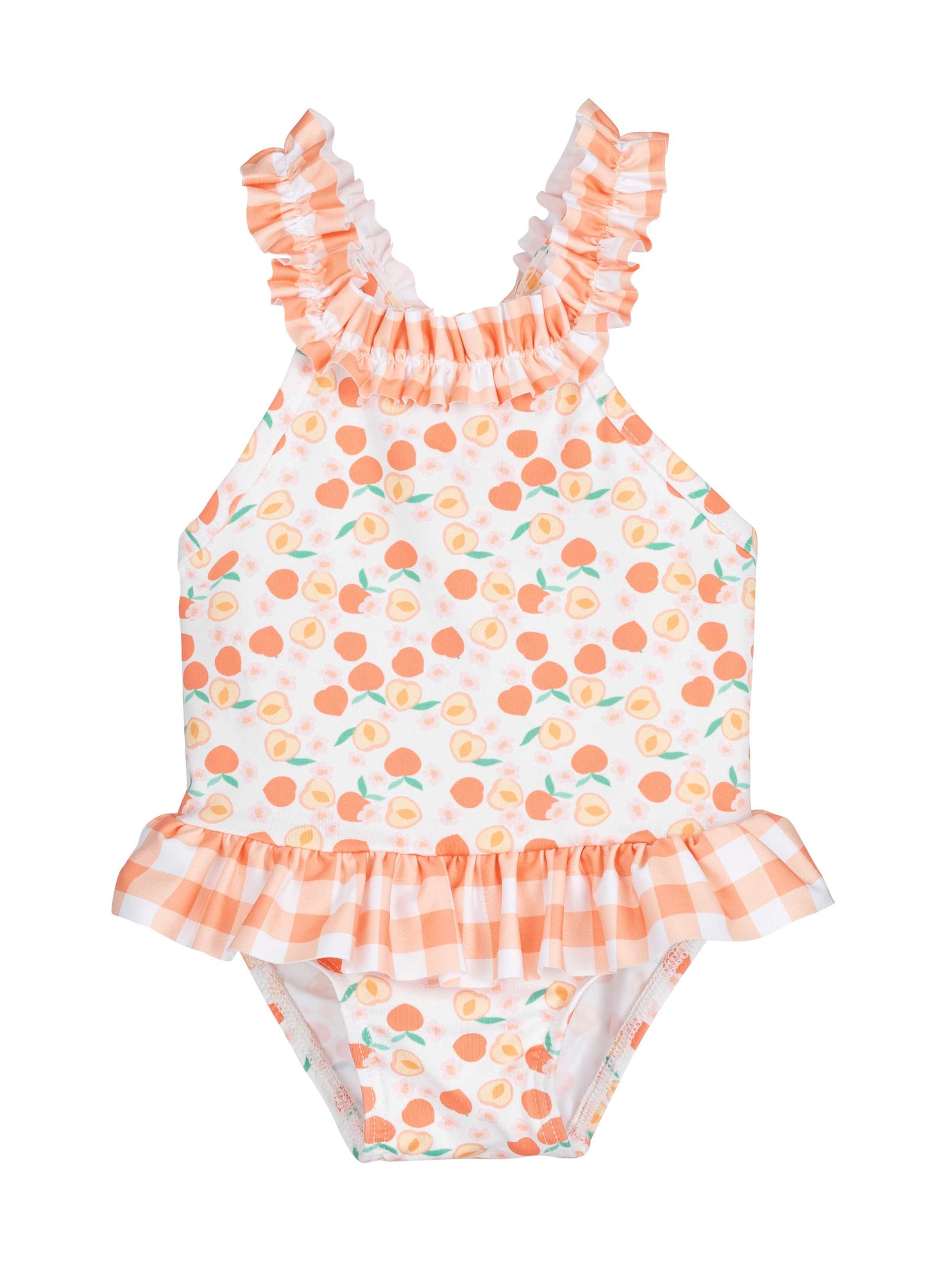 Bañador bebé niña estampado colección Cuadros Naranjas Calamaro 6 meses -6 años