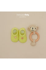 Botitas Bebé Amarillo Lima de Punto con Medalla Pangasa 100% Algodón – Colección Verano