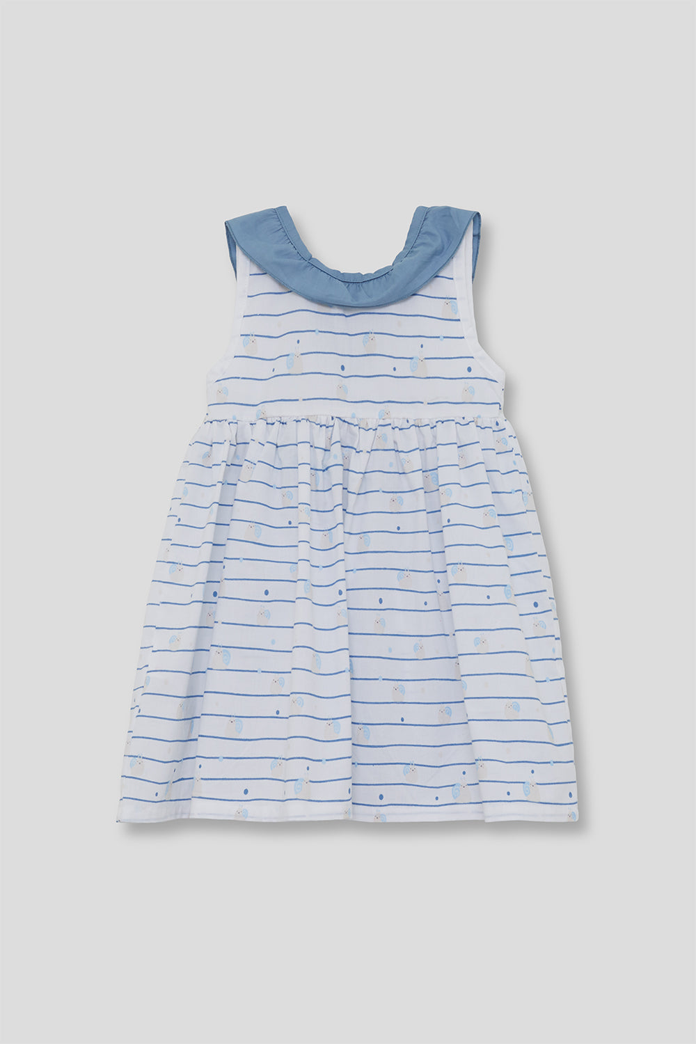 Vestido Niña Rayitas Azules con Lazo 3-8 Años – Street Monkey Verano