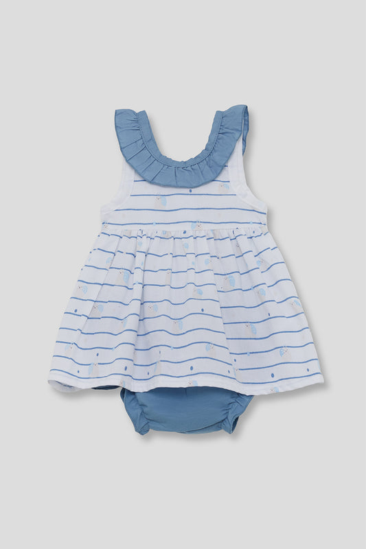 Jesusito Bebé Niña Rayitas Azules con Braguita 1-24 Meses – Street Monkey