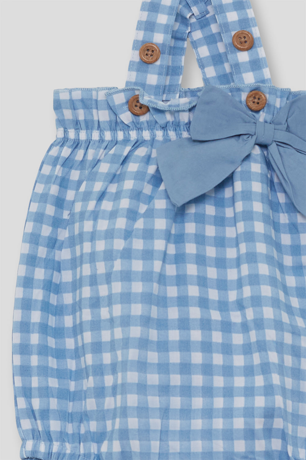Ranita Bebé Niña Vichy Azul con Lazo 1-24 Meses – Street Monkey Verano