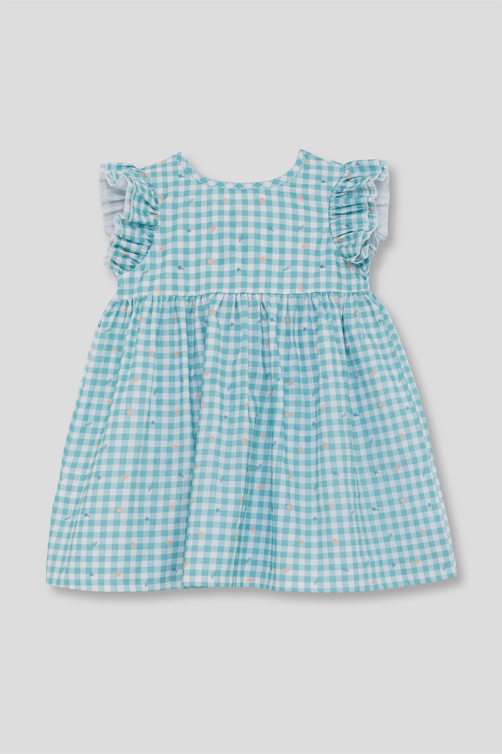 Vestido Niña Vichy Turquesa con Lazo 3-8 Años – Street Monkey Verano