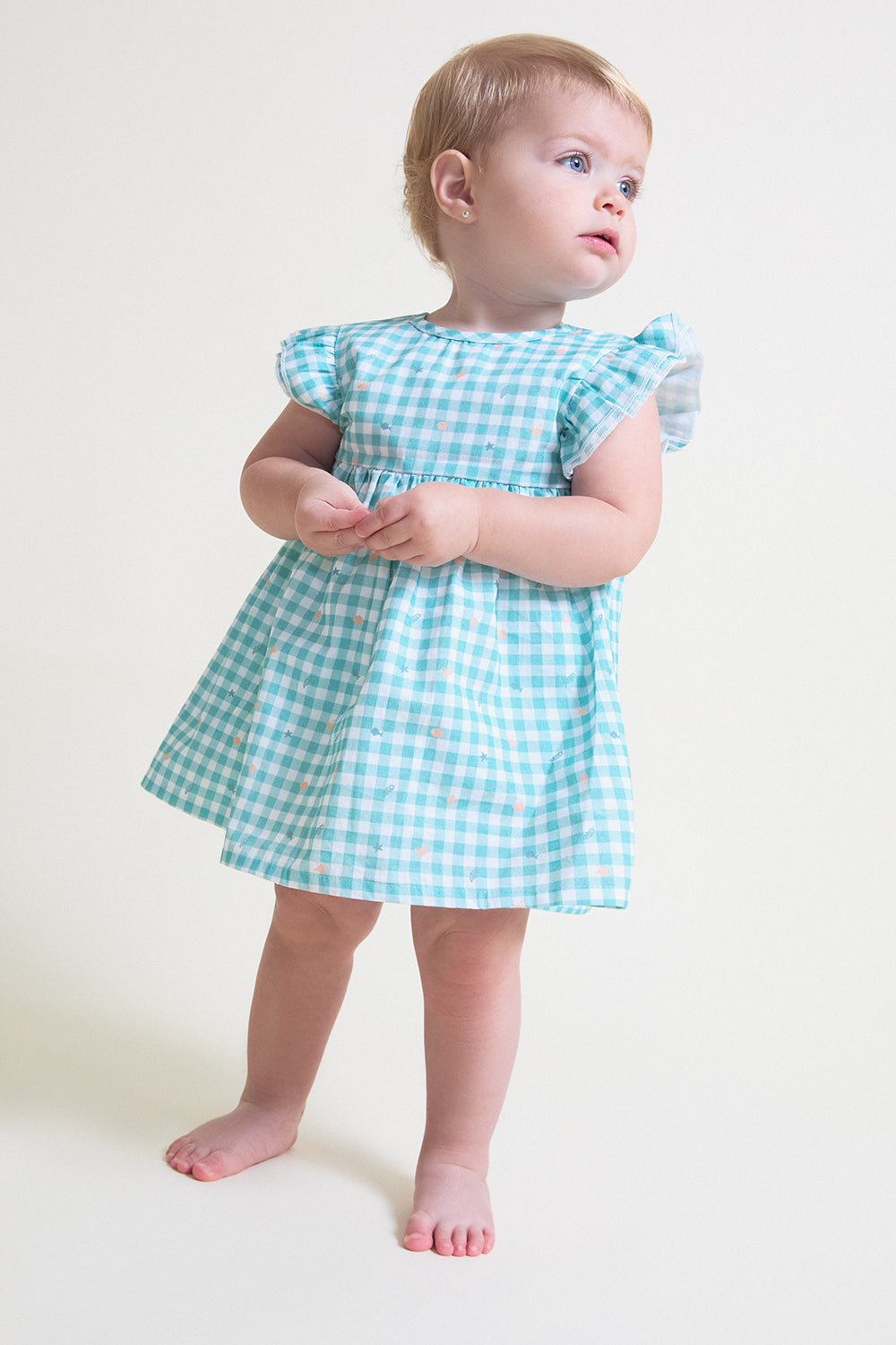 Jesusito Bebé Niña Vichy Turquesa con Lazo 1-24 Meses – Street Monkey Verano