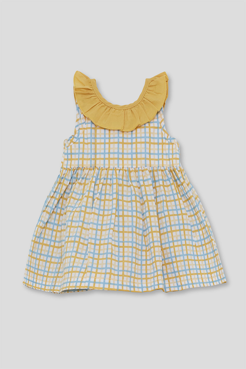 Vestido Niña Cuadros Amarillo con Lazo 3-8 Años – Street Monkey Verano