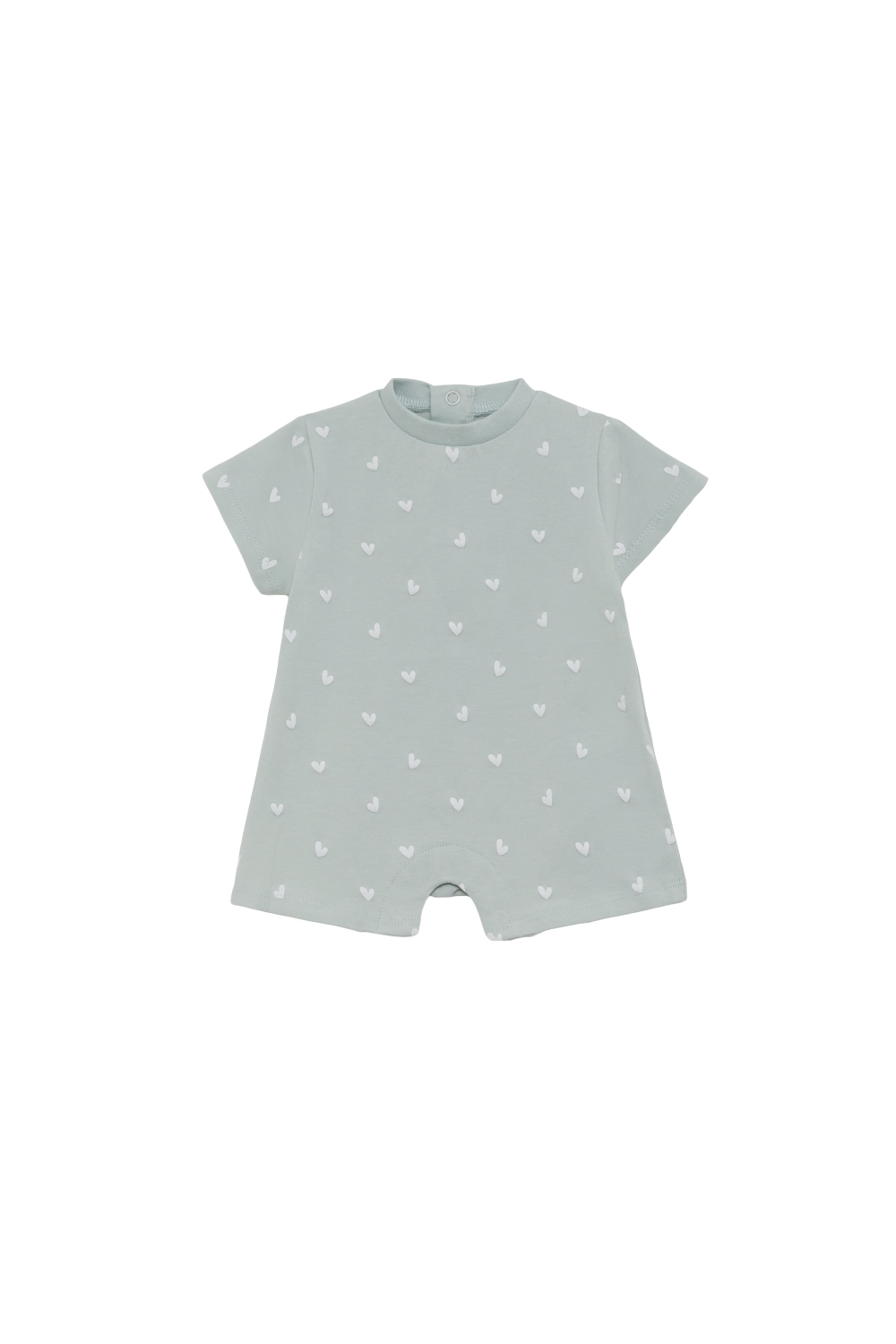 Pelele Bebé Verde Claro con Corazones 1-24 Meses – Street Monkey Verano