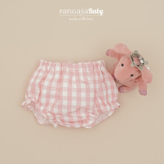 Braguita cubre pañal bebé cuadros rosa empolvado Pangasa Baby | 0 a 24 meses