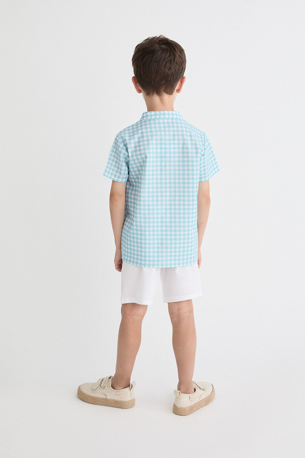 Conjunto Niño Vichy Turquesa 3-8 Años – Street Monkey Verano