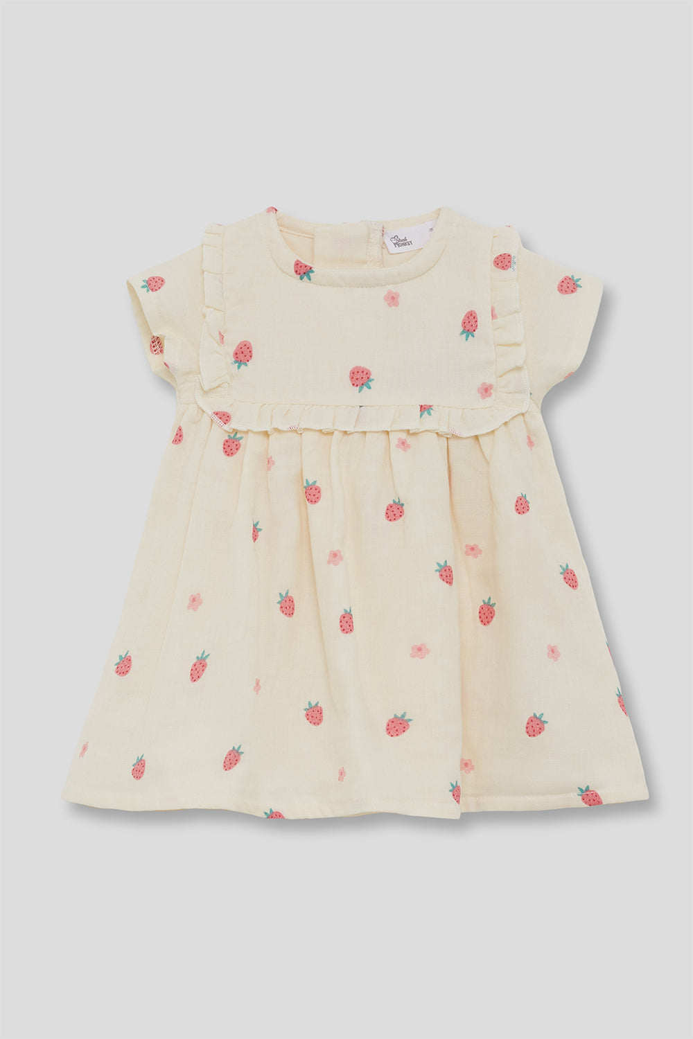 Vestido bebé niña algodón estampado fresas Street Monkey 3 meses–6 años
