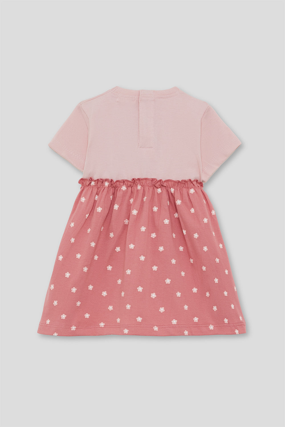 Vestido bebé niña de algodón rosa con falda estampada Street Monkey 3 meses - 6 años