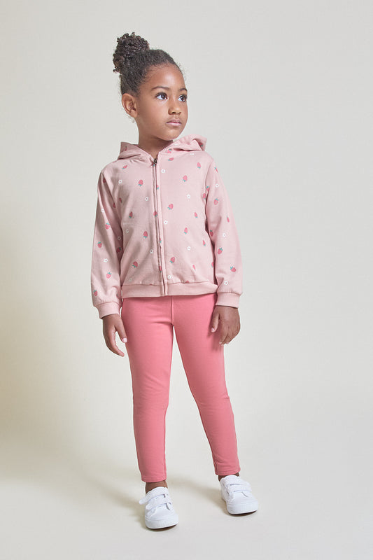 Conjunto niña algodón sudadera con capucha y leggings Street Monkey 3 meses–6 años