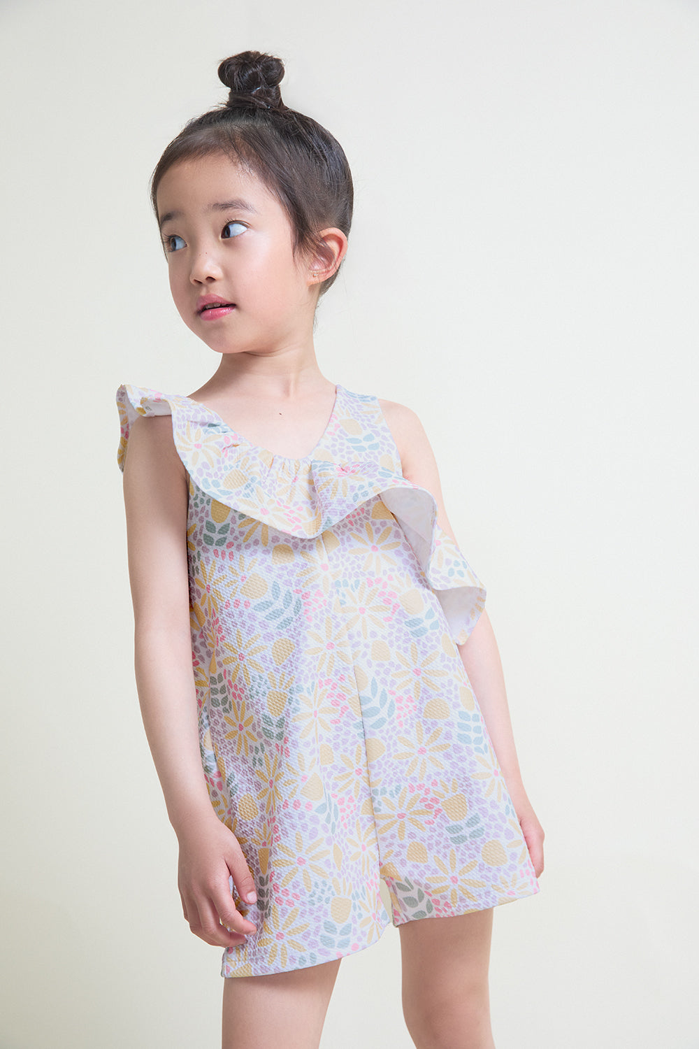 Mono Bebé Niña Estampado Floral Amarillo 3 Meses - 6 Años – Colección Verano