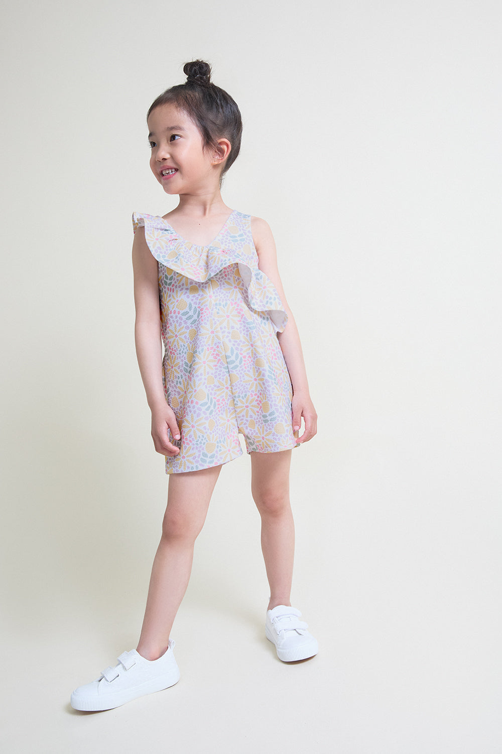Mono Bebé Niña Estampado Floral Amarillo 3 Meses - 6 Años – Colección Verano