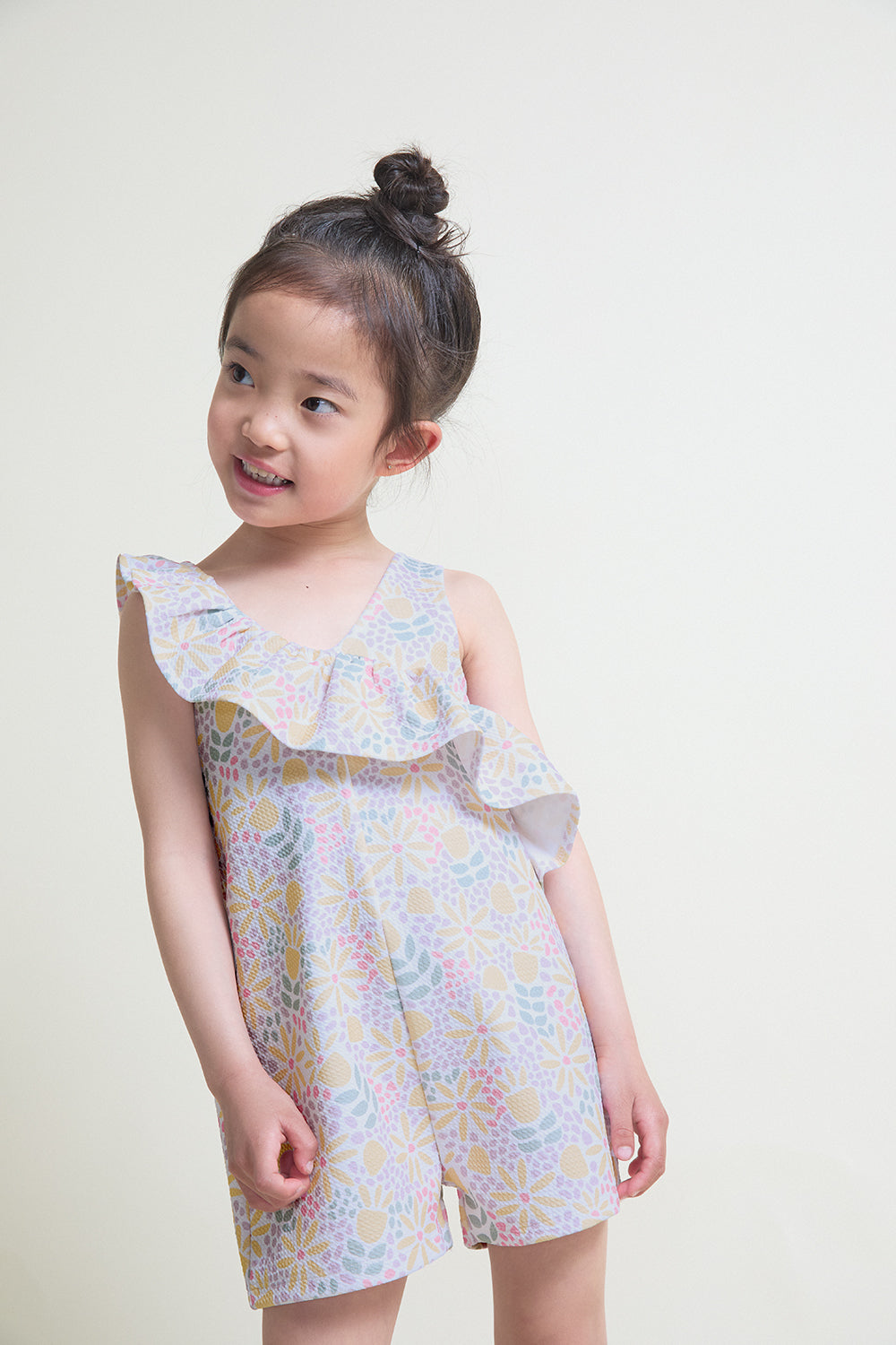 Mono Bebé Niña Estampado Floral Amarillo 3 Meses - 6 Años – Colección Verano