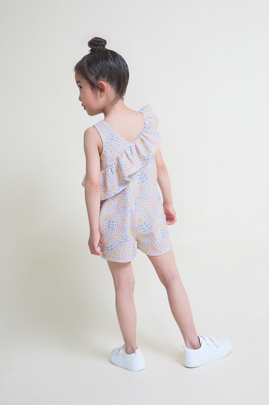 Mono Bebé Niña Estampado Floral Amarillo 3 Meses - 6 Años – Colección Verano