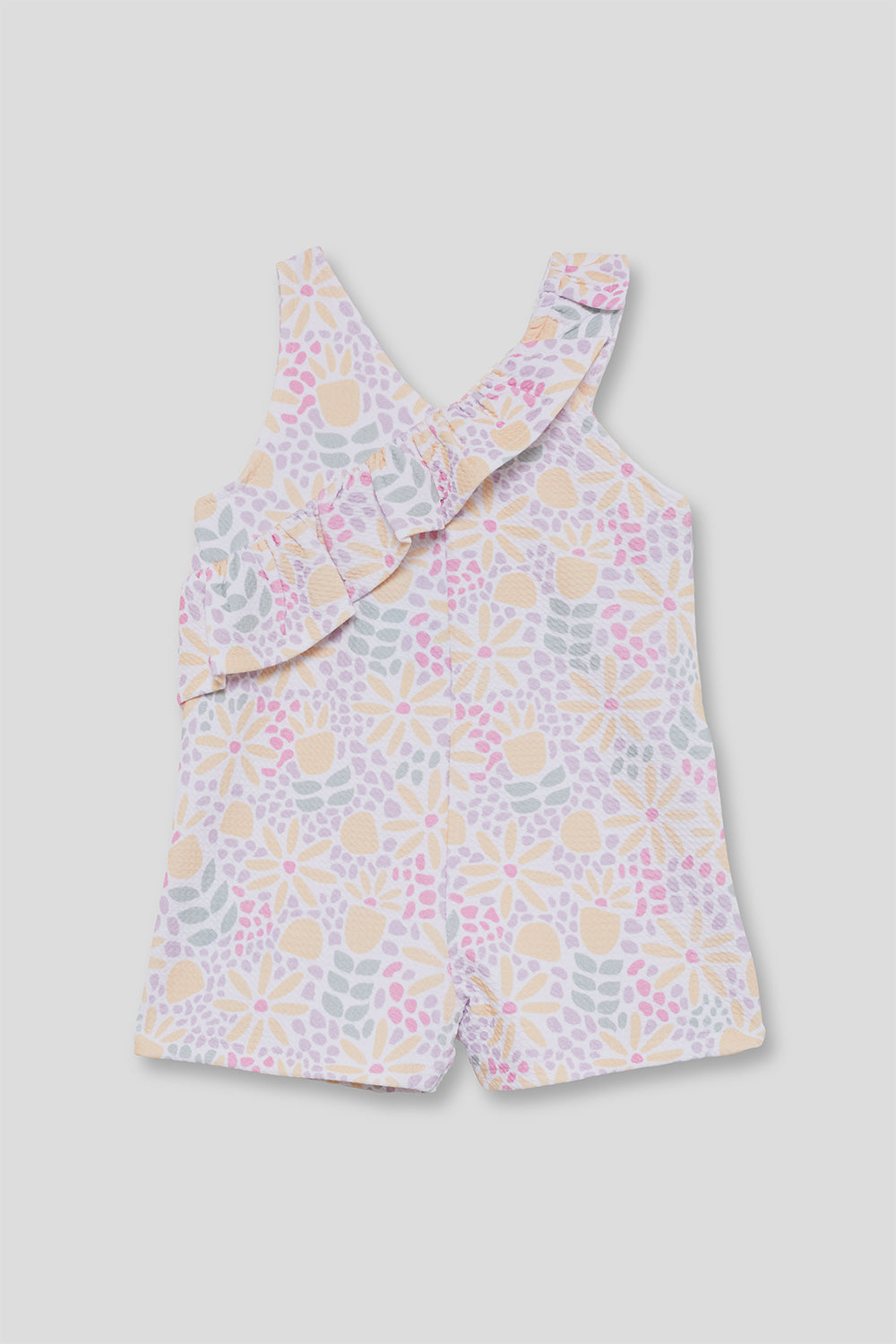Mono Bebé Niña Estampado Floral Amarillo 3 Meses - 6 Años – Colección Verano