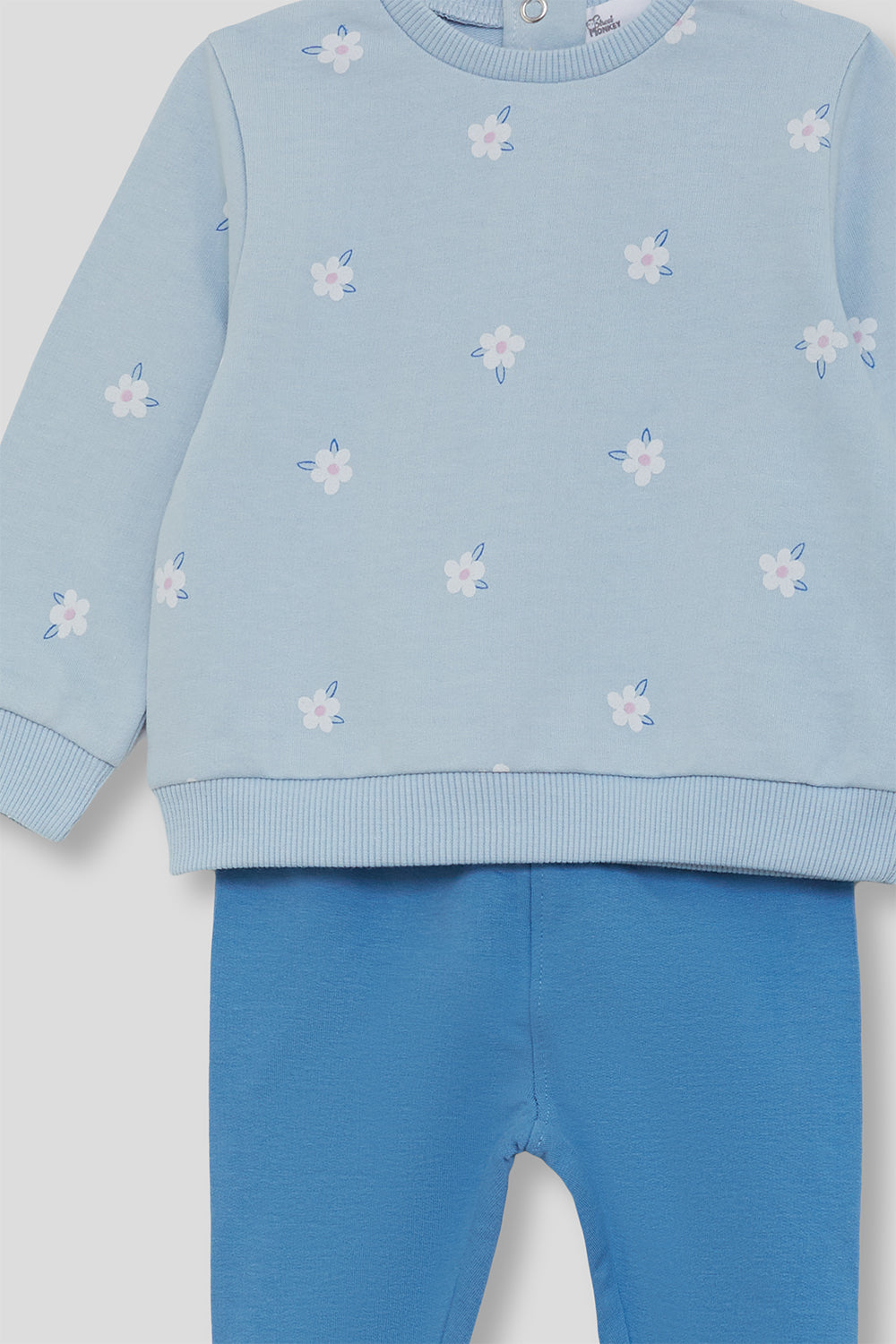 Conjunto bebé niña sudadera y legging azul Street Monkey 3 meses - 6 meses