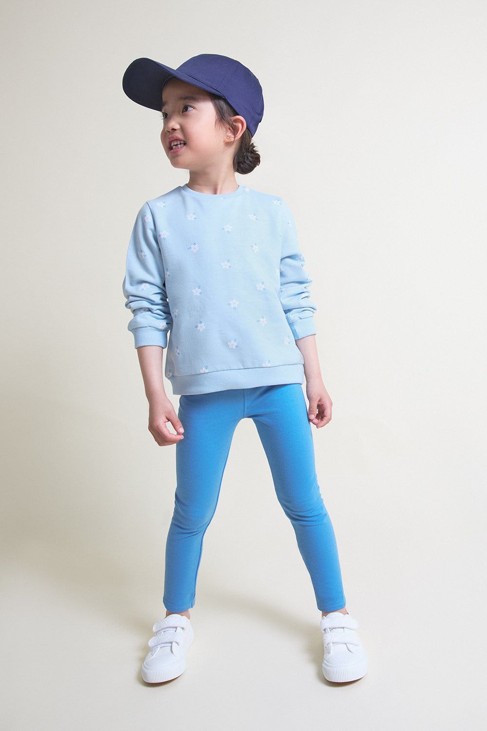 Conjunto bebé niña sudadera y legging azul Street Monkey 3 meses - 6 meses