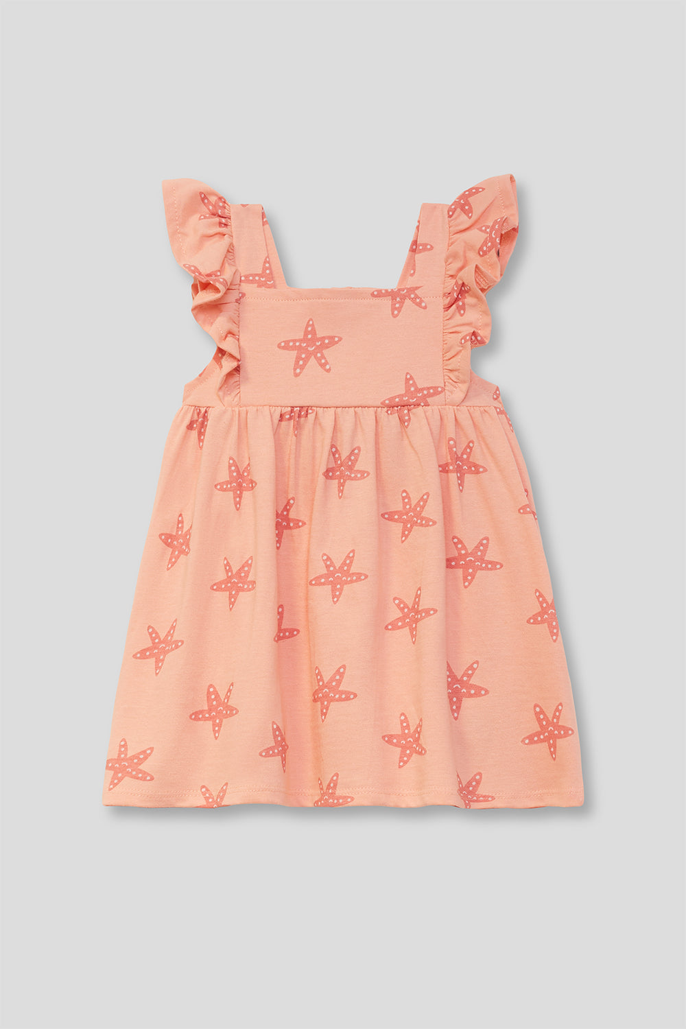 Vestido bebé niña algodón estampado coral Street Monkey 3 meses - 6 años