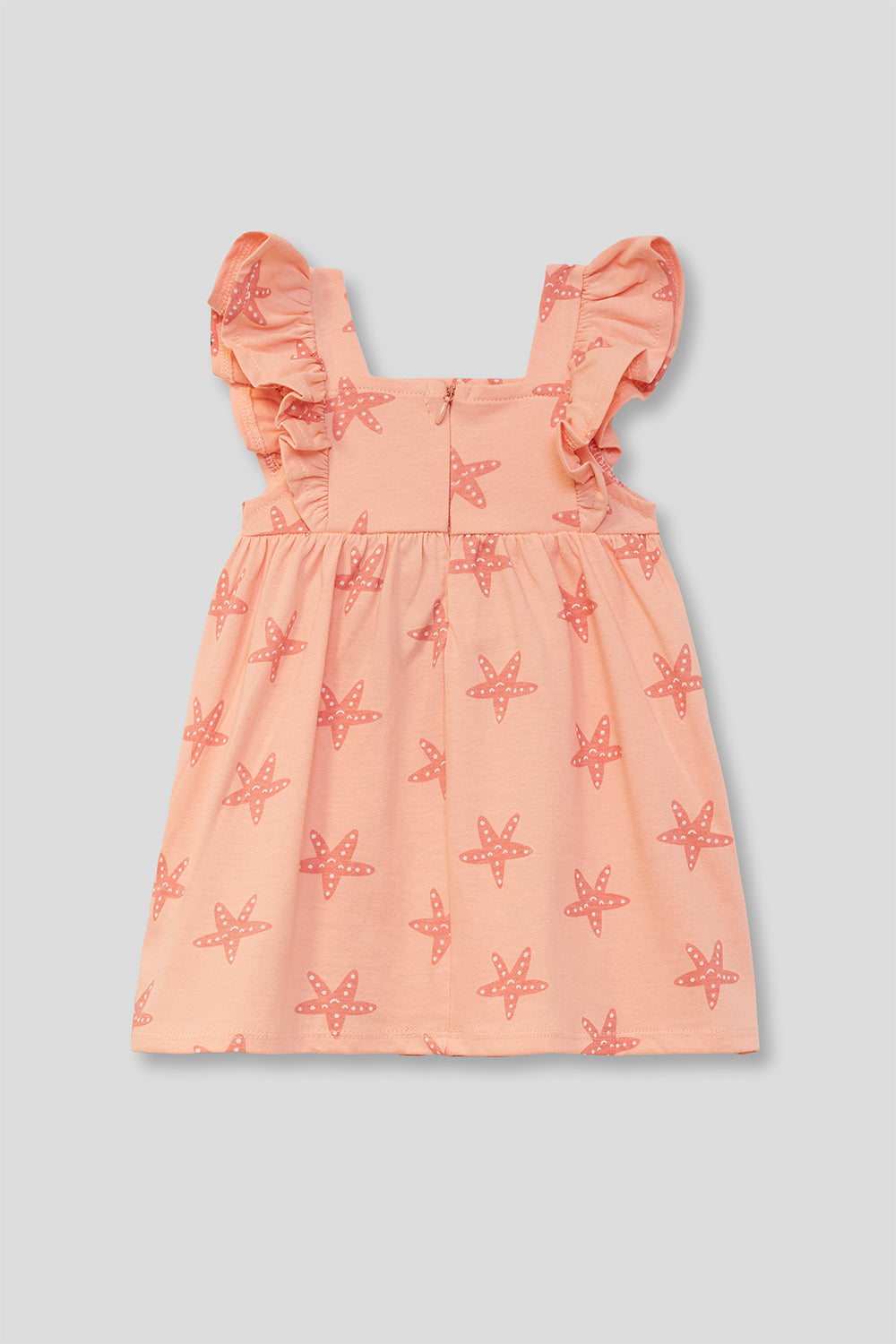 Vestido bebé niña algodón estampado coral Street Monkey 3 meses - 6 años